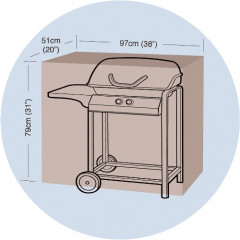 Plachta krycí na gril CLASSIC "S" 97x51x79cm, PE 90g/m2 č.1